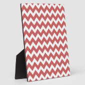 Koraal Zigzag Chevron Stripes Fotoplaat (Zijkant)
