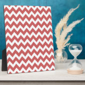 Koraal Zigzag Chevron Stripes Fotoplaat (Zijkant)