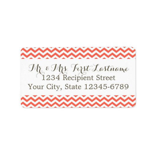 Koraal Zigzag Etiket (Voorkant)