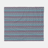 Koraal Zigzag Stripes Navy Fleece Blanket (Voorkant (Horizontaal))