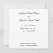 Koraalblauw groene bloemsave the date save the date (Achterkant)