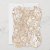 koraalblauw luchtige bloemen romantische bruiloft kaart (Achterkant)