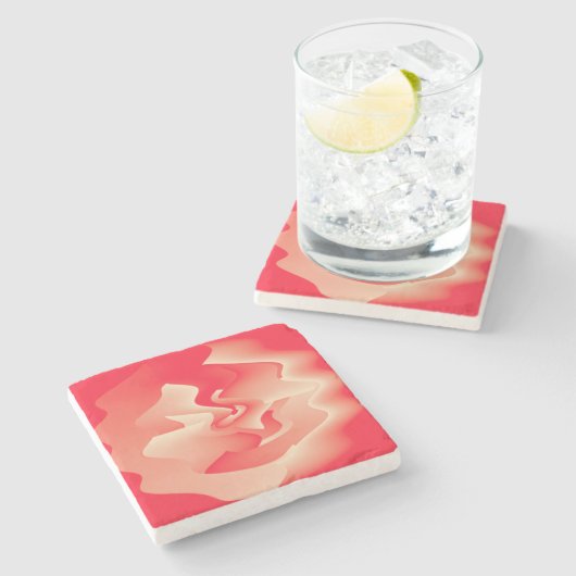 koraalbloem stenen onderzetter (Zijkant)