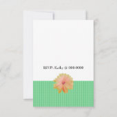 Koraalbloemen en diamanten uitnodiging (Achterkant)