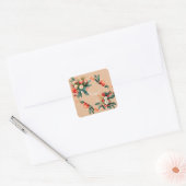 Koraalbloemen en Kerst sticker van vruchten (Envelop)
