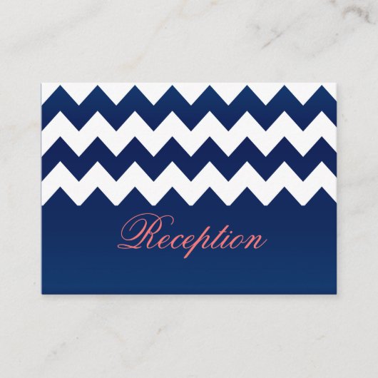 Koraalbloemen en Navy Blue Informatiekaartje (Voorkant)