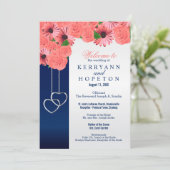 Koraalbloemen en Navy Blue - Programma (Staand voorkant)