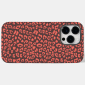 Koraalbruine Luipaardprint Case-Mate iPhone Case (Achterkant (horizontaal))
