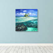 Koraaleiland Canvas Afdruk (Insitu (Houten vloer))