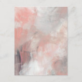 Koraalgrijze Abstracte penseelstreken Bindgegevens Informatiekaartje (Achterkant)