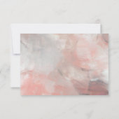 Koraalgrijze Abstracte penseelstreken RSVP (Achterkant)