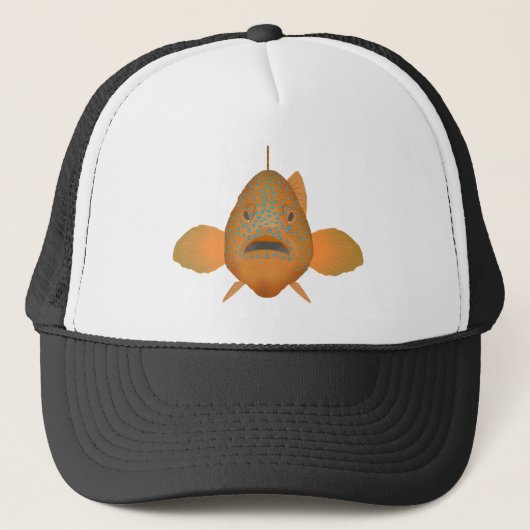 Koraalgroepering — viskopschroef — Hat Trucker Pet (Voorkant)