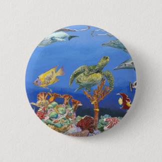 koraalkop ronde button 5,7 cm