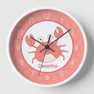 Koraalkrab Schaalbaars Crabby Nursery Clock