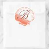 Koraalmonogrammed Zee Shell Sticker (Tas)