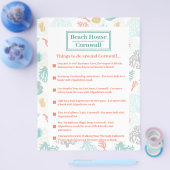 Koraalontwerpbrochure - dingen om te doen.... flyer (Enkel)