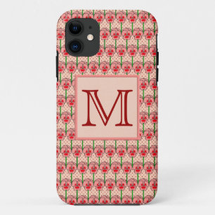 Koraalpansies - patroon met omtrekpapier iPhone 11 hoesje