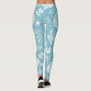 Koraalpatroon, Zee leven Leggings