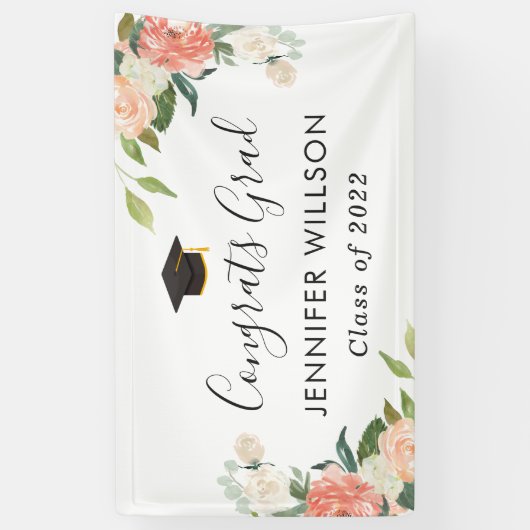 Koraalpervlakte Afstudeerder GraduPartij Spandoek (Verticaal)