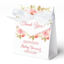 Koraalperzik dahlia baby shower dank u