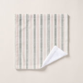 Koraalperzik minimalistische streep Boho Bad Handdoek (Wasdoekje)