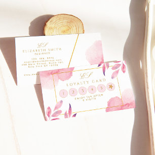 Koraalperzik Waterverf Moderne Loyaliteit Visitekaartje