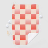 Koraalperzikgradiënt geruit golfhanddoek (Insitu)