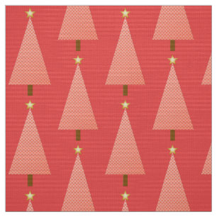 Koraalpolka stipt moderne kerstboom stof