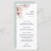 Koraalrif bruiloft menu Kaart (Voorkant / Achterkant)