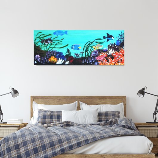 Koraalrif Canvas Afdruk (Insitu (Slaapkamer))