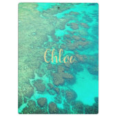 Koraalrif Caraïben turquoise oceaanwater Klembord (Achterkant)