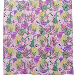 Koraalrif Douchegordijn