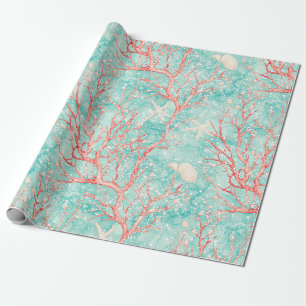 Koraalrif Duikpatroon Cadeaupapier