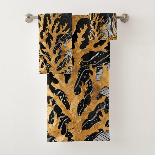 Koraalrif - Goud en Parel Symfonie Bad Handdoek (Insitu)