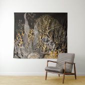 Koraalrif - Goud en Parel Symfonie Wandkleed (In Situ (horizontaal))