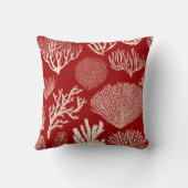 Koraalrif in het kussen van het rode badhanddoekje (Achterkant)