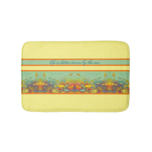  koraalrif onder Zee Nautical Quote Badmat