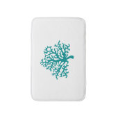 Koraalrif Turquoise White Bath Mat (Voorkant Verticaal)