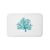 Koraalrif Turquoise White Bath Mat (Voorkant)