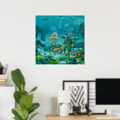Koraalrif van Mermaid Poster (Thuiskantoor)