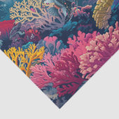 Koraalrif, Zee Schildpadden & Vis Decoupage Tissuepapier (Detail)