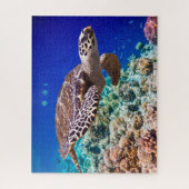 Koraalrif Zee Turtle Legpuzzel (Verticaal)