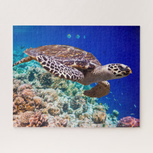 Koraalrif Zee Turtle Legpuzzel