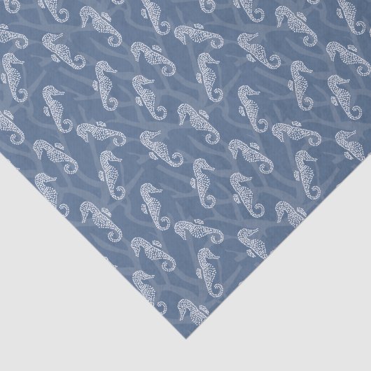 Koraalrif Zeepaardje - Blauw Tissuepapier (Detail)