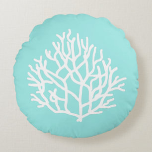 Koraalriffen Aangepaste kleuren Sierkussen Kust Rond Kussen