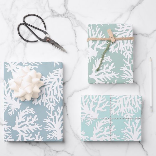 Koraalriffen Beach Summer Weddenschap Inpakpapier Vel (Voorkant)