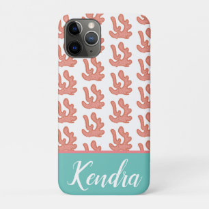 Koraalrifstrand Zomerpatroon Teal iPhone 11 Pro Hoesje