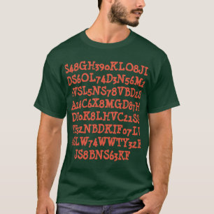 Koraalrode cijfers letters funky T-shirt