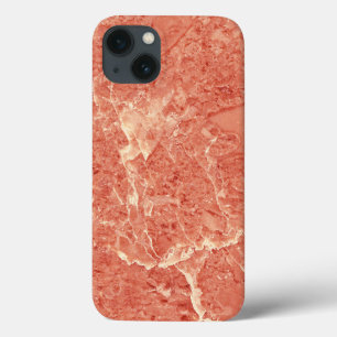 Koraalrode marmer iPhone 13 hoesje