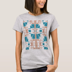 Koraalroest Turquoise Zuidwest Art Look Abstract T-shirt
